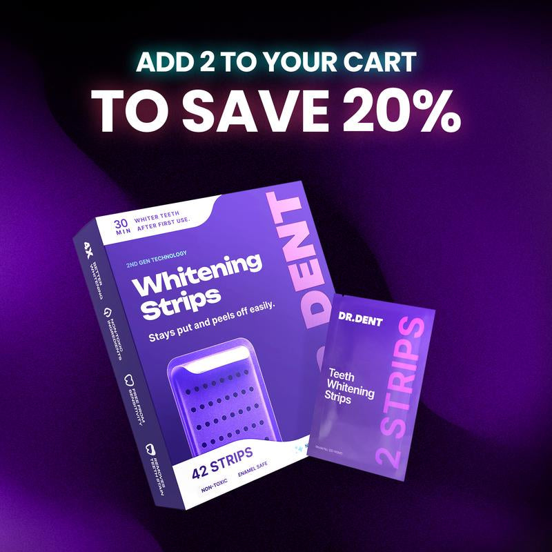 New Smile Purple Teeth Whitening Strips Peroxide-Free • Enamel-Safe • Gentle Formula